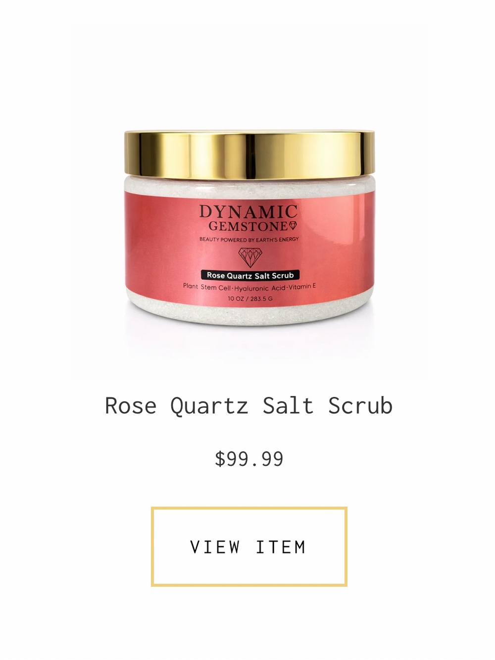 Dynamic Gemstone Rose Quartz Salt Scrub